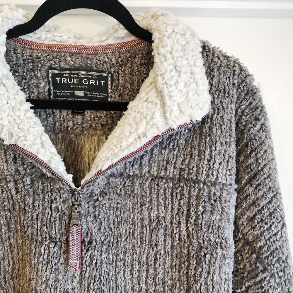 True Grit Frosty Cord Pile Sherpa Sweater Medium - Picture 3 of 7